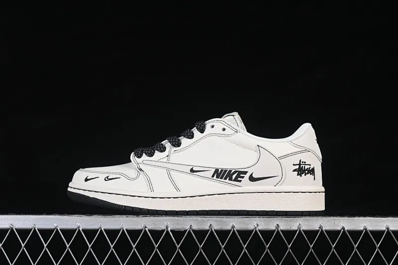 All categories Air Jordan Jordan series basketball shoes Air Jordan 1 Low high-end customized low-top sneakers Air Jordan 1 Low AJ1 Joe 1 Stussy co-branded high-end customized low-top retro basketball shoes HH7518-092